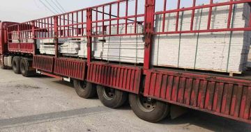 潍坊 白麻荔枝面外墙干挂，工厂装车日常