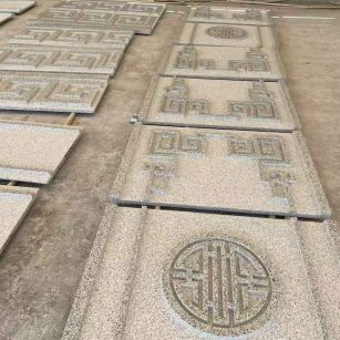 潍坊 白麻花岗岩外墙立面雕刻板