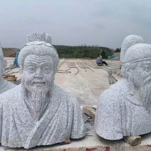 潍坊 白麻花岗岩石材人物立体雕刻