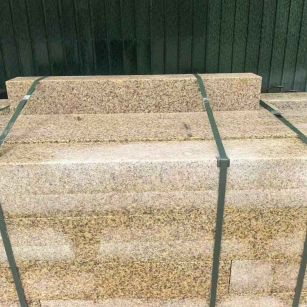 潍坊 黄金麻花岗岩石材机切面栏杆料半成品