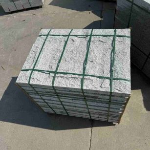 潍坊 白麻花岗岩石材自然面蘑菇石成品