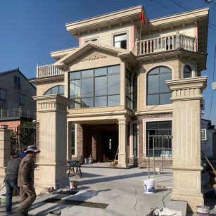 潍坊 黄金麻花岗岩荔枝面别墅外墙干挂私家专属