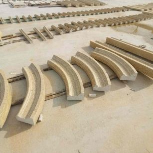 潍坊 黄金麻花岗岩别墅线条