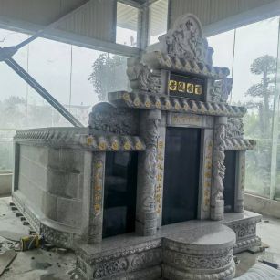 潍坊 芝麻白墓碑效果展示图