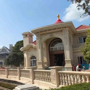 潍坊 黄金麻花岗岩欧式别墅