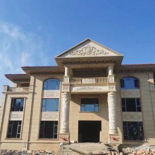 潍坊 黄金麻花岗岩别墅外墙干挂