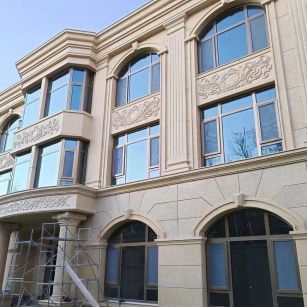 潍坊 黄金麻花岗岩别墅外墙干挂