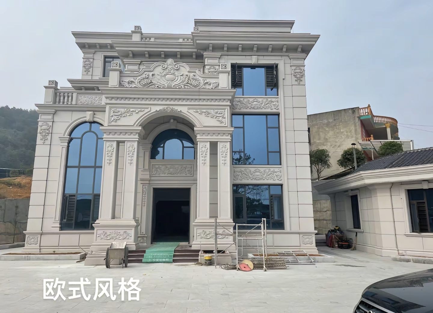 潍坊 白麻花岗岩别墅外墙干挂