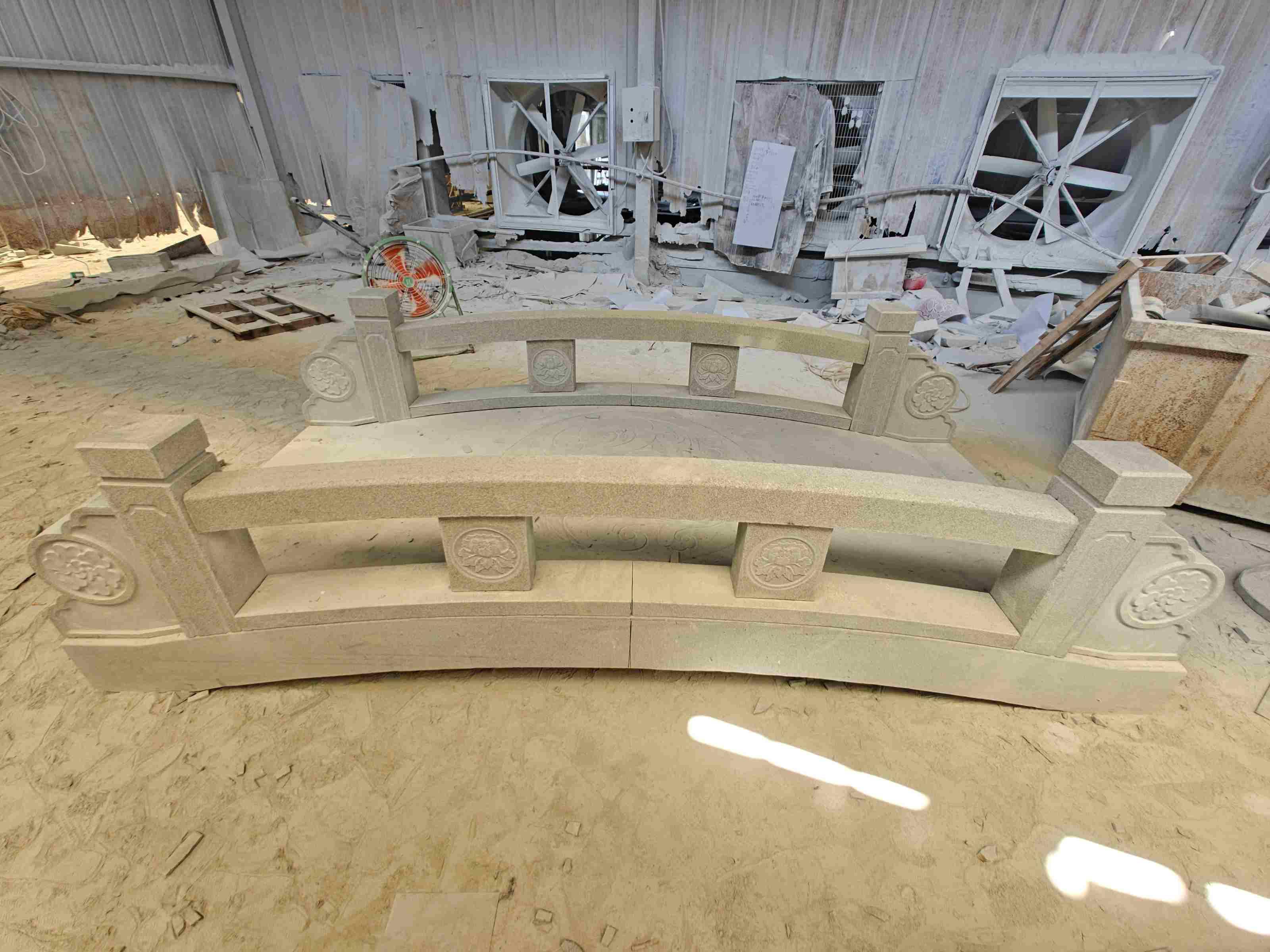 潍坊 芝麻灰花岗岩异形加工-拱桥，石桥