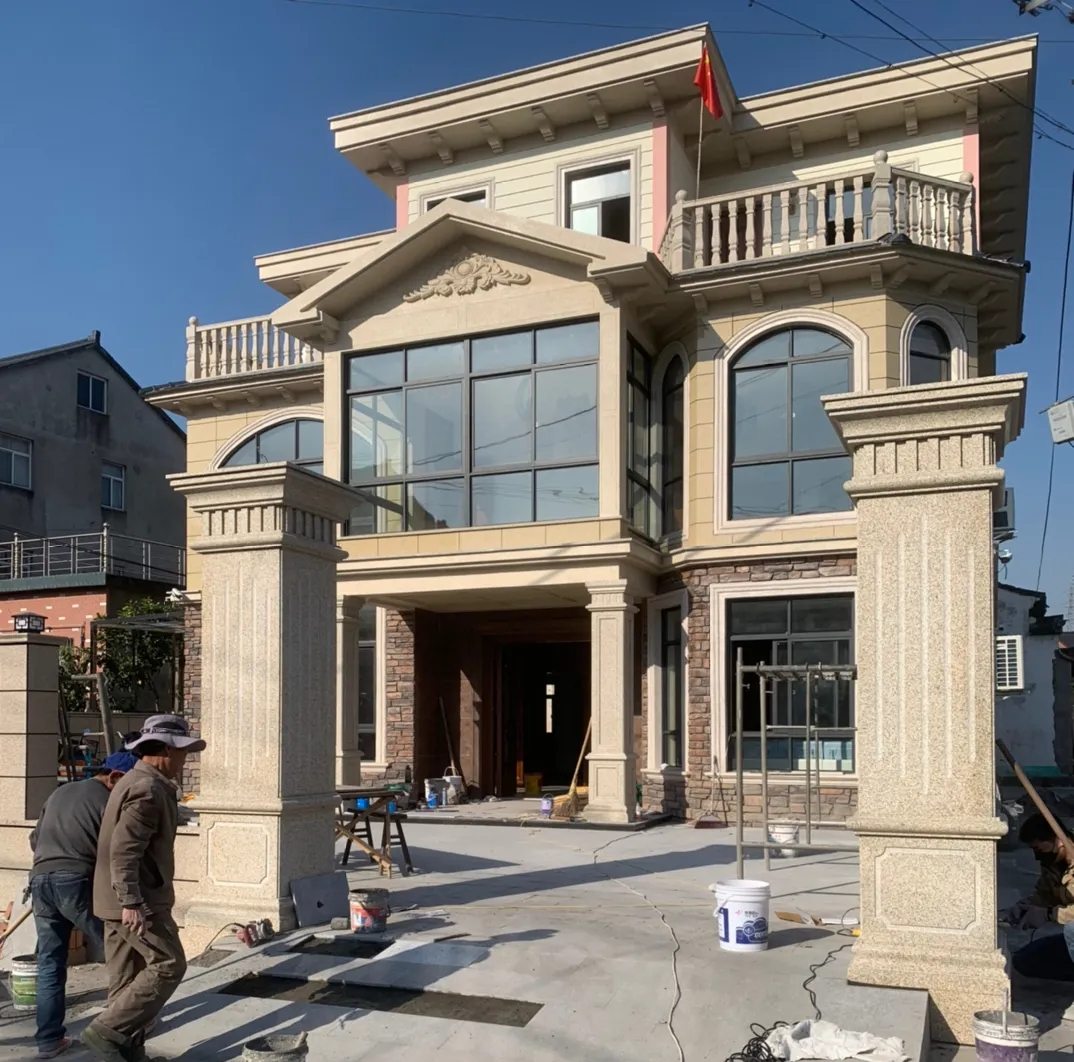 潍坊 黄金麻花岗岩荔枝面别墅外墙干挂私家专属