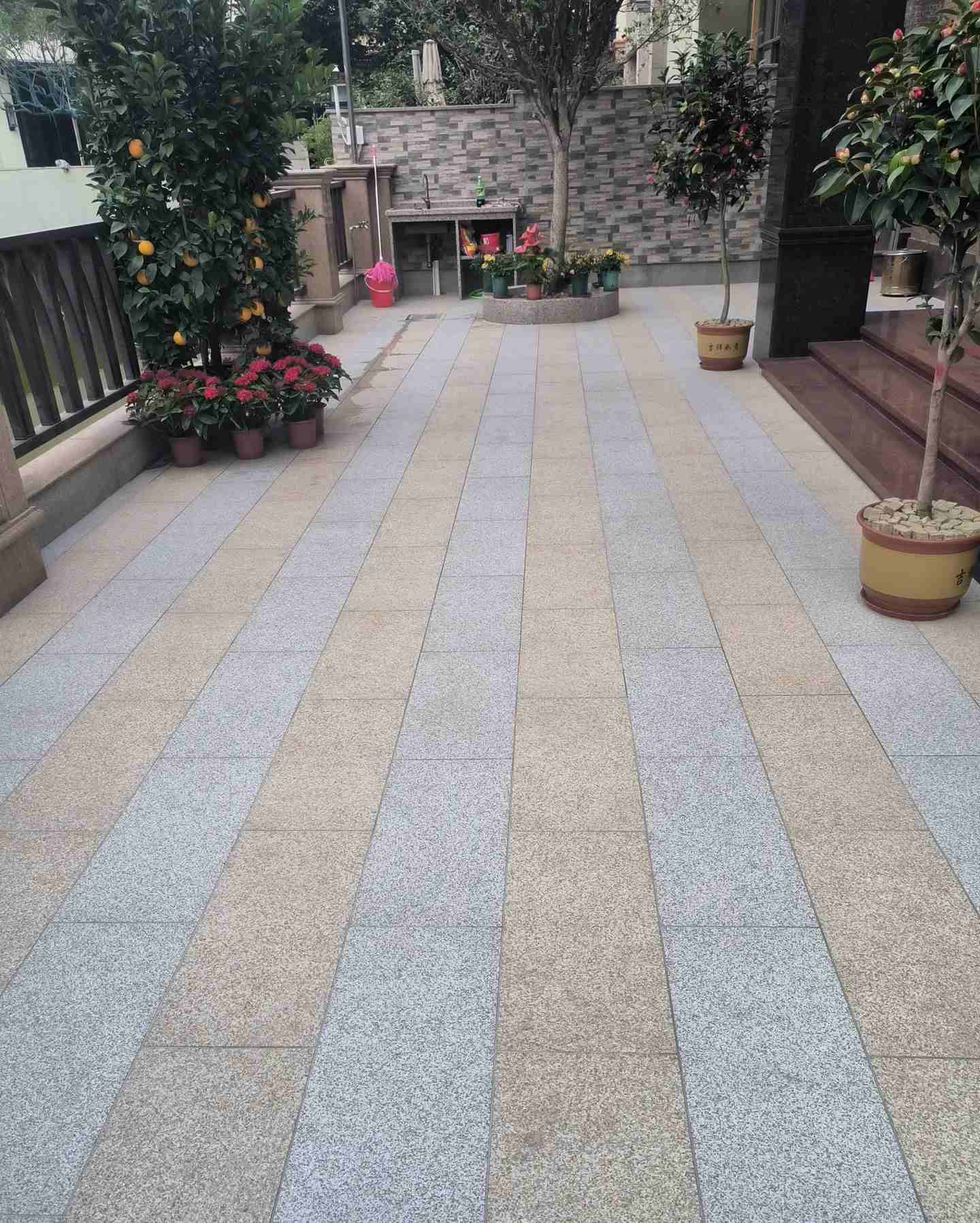 潍坊 黄金麻白麻荔枝面庭院铺装展示