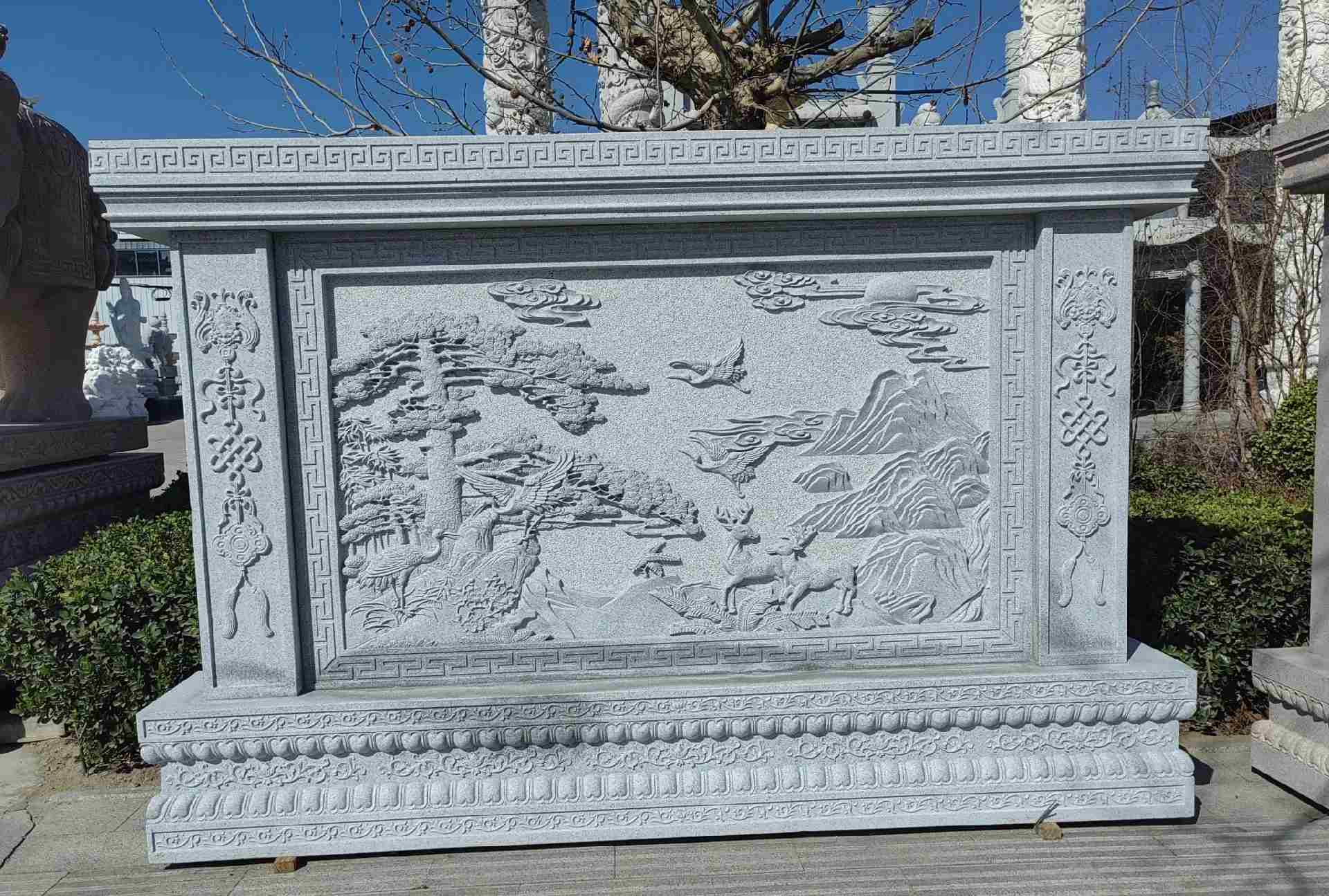 潍坊 芝麻白大型照壁，屏风，影壁