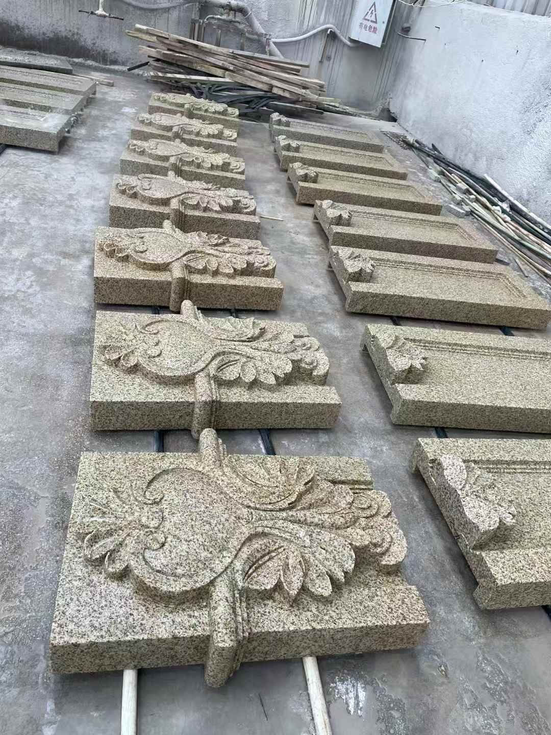 潍坊 黄金麻花岗岩别墅外墙雕刻板