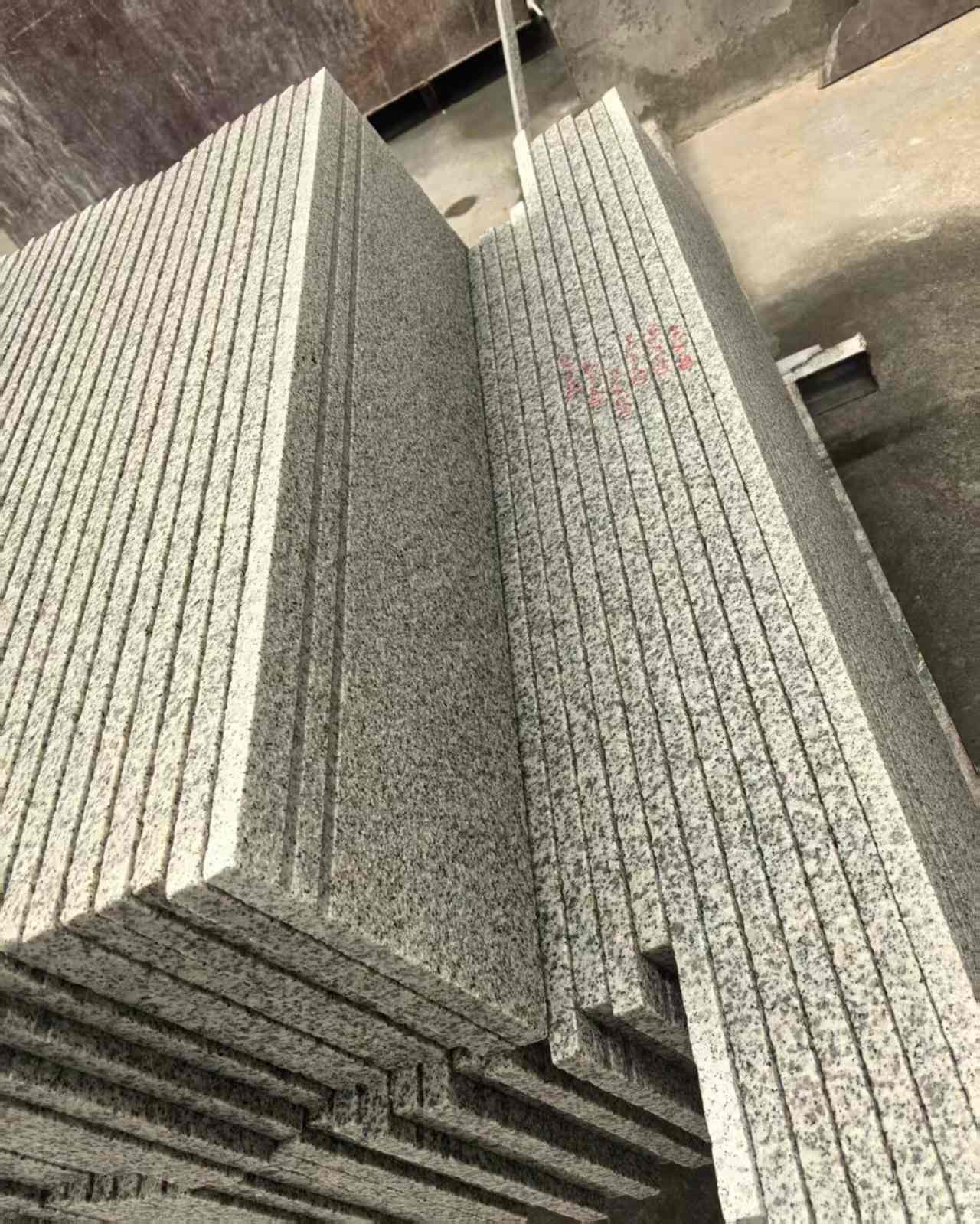 潍坊 白麻荔枝面花岗岩楼梯踏步